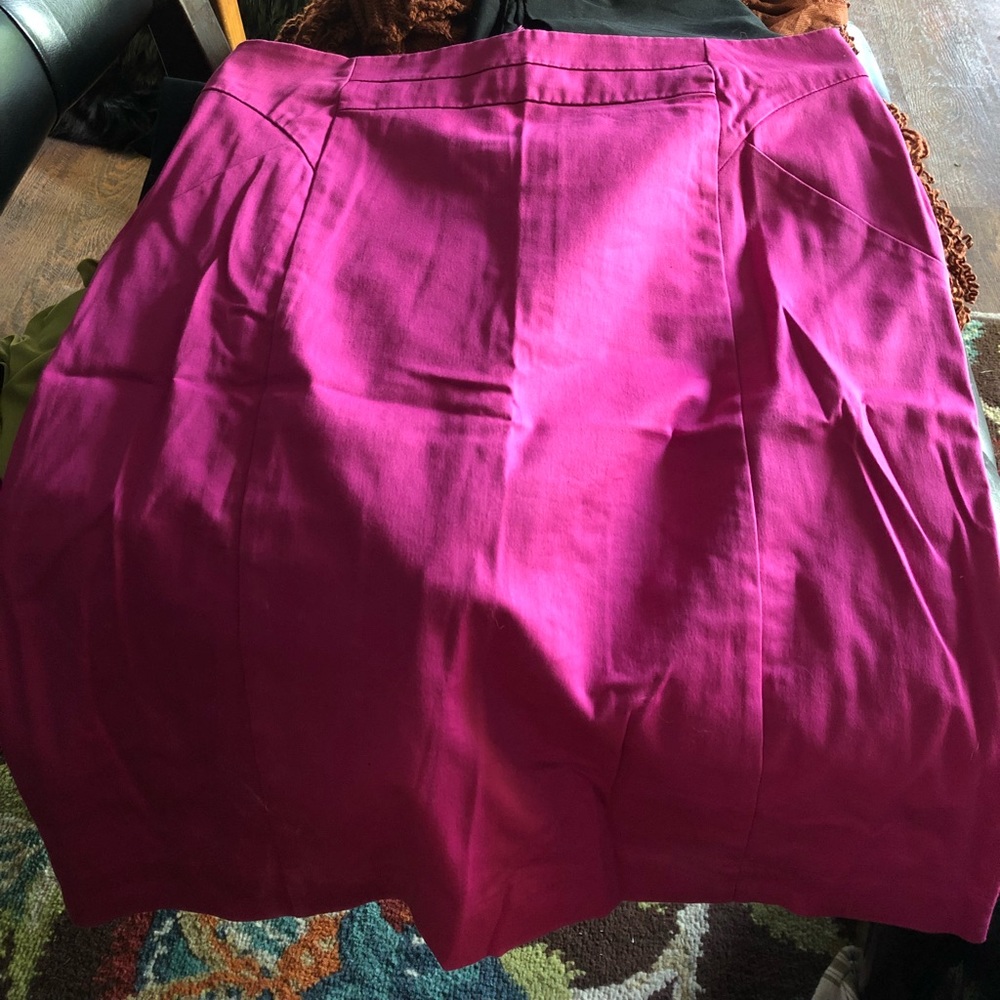 Hot pink skirt!